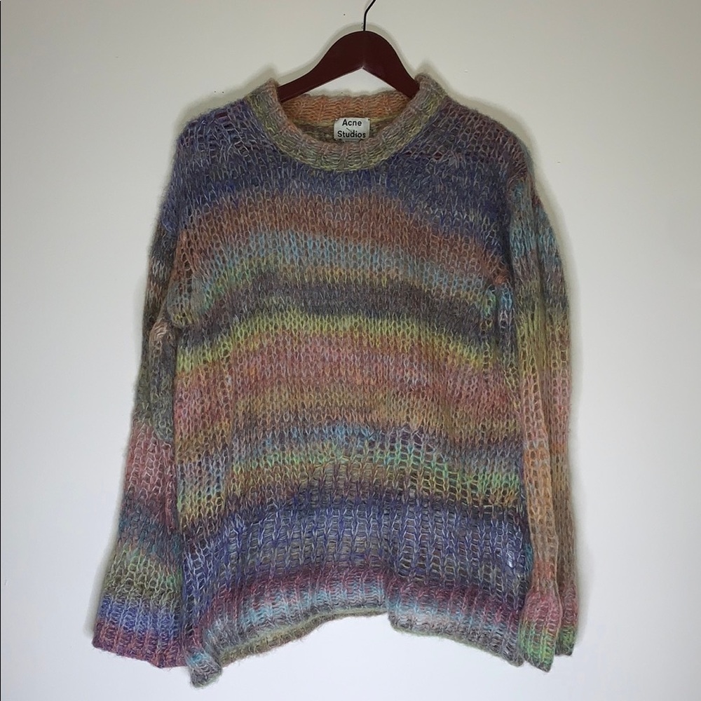 ACNE rare rainbow sweater mohair